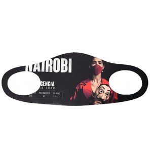 Fashion reusable, breathable soft cloth face mask. Money Heist print!